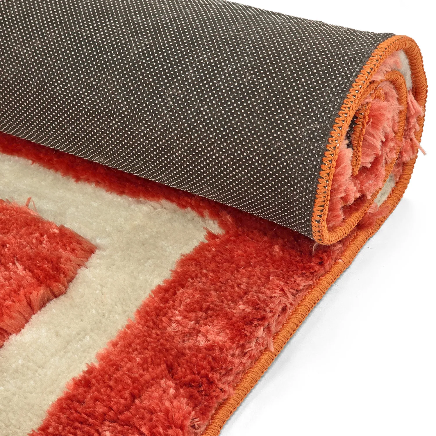 Alfombras de pelo largo - Karbala (crema/rojo)