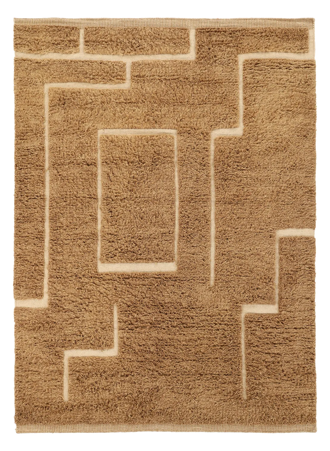 Alfombras de pelo largo - Kiberg Hand Woven Wool Shaggy (beige)
