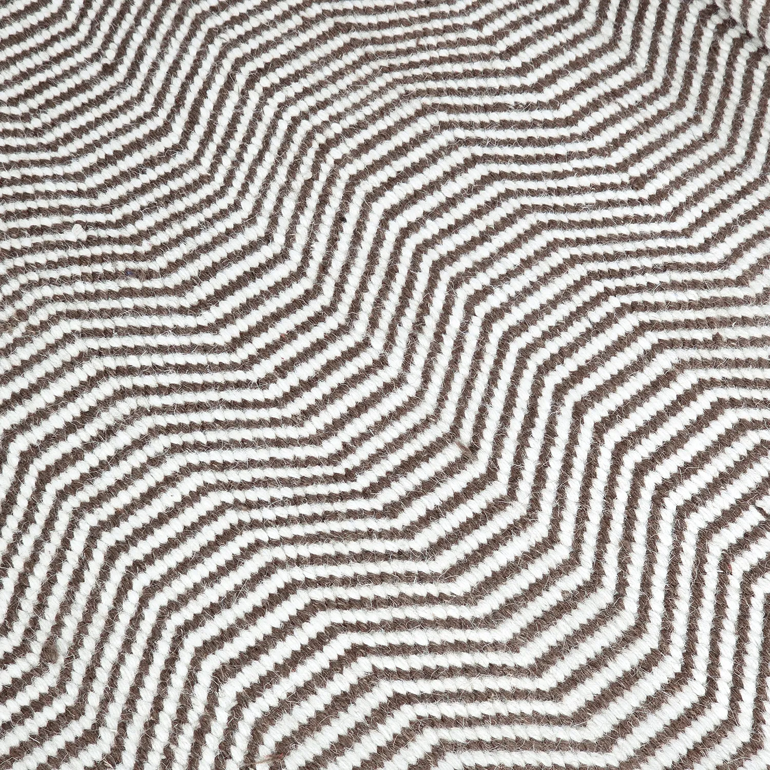 Alfombra de Lana - Larkana (marrón/blanco)