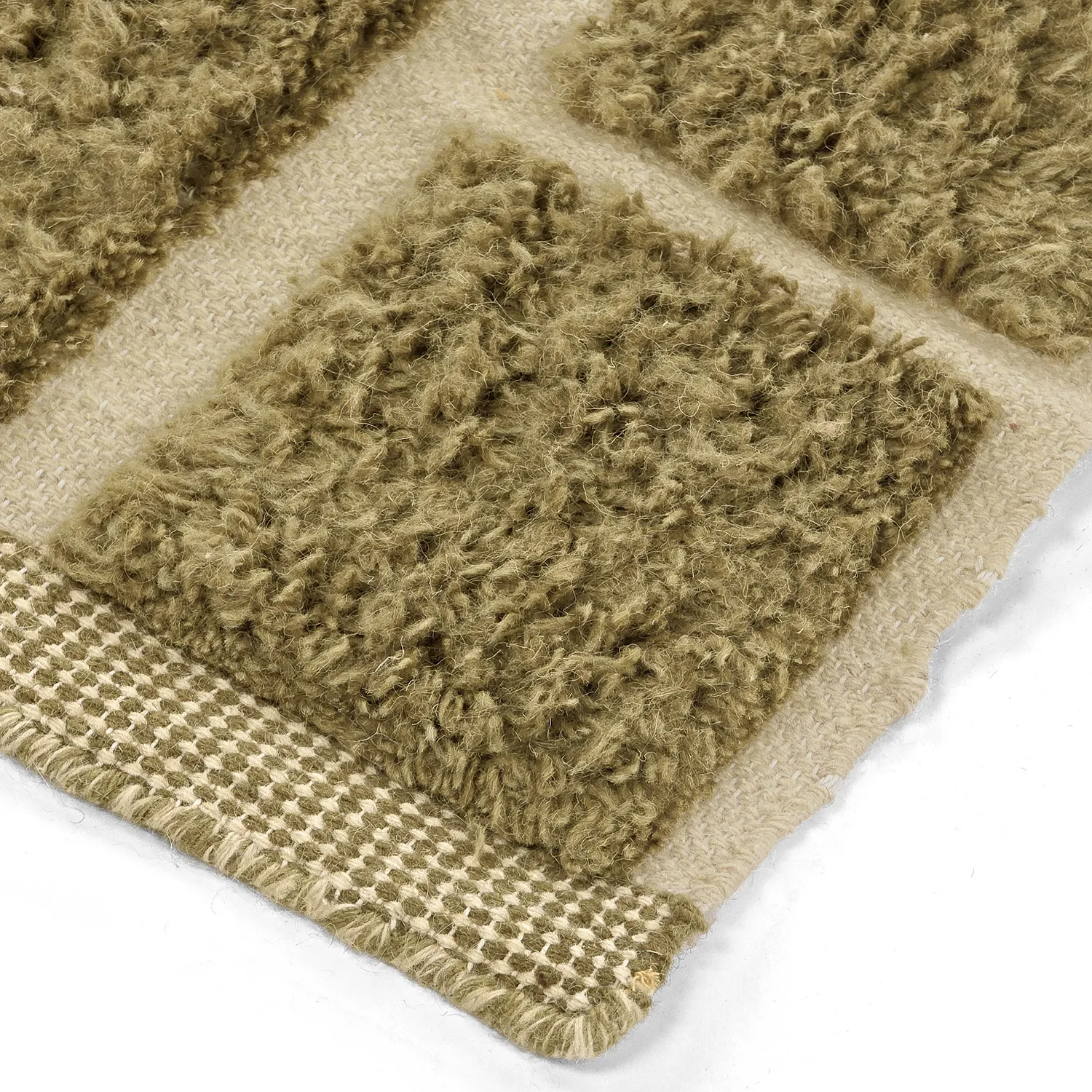 Alfombras de pelo largo - Leknes Hand Woven Wool Shaggy (verde)