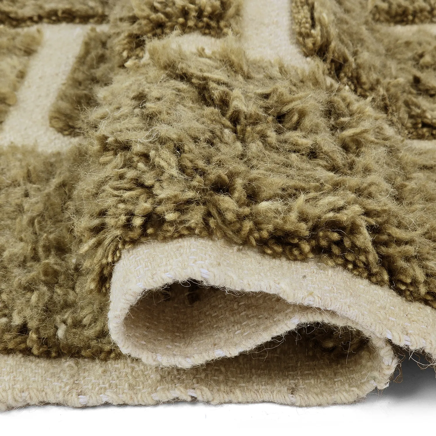 Alfombras de pelo largo - Leknes Hand Woven Wool Shaggy (verde)