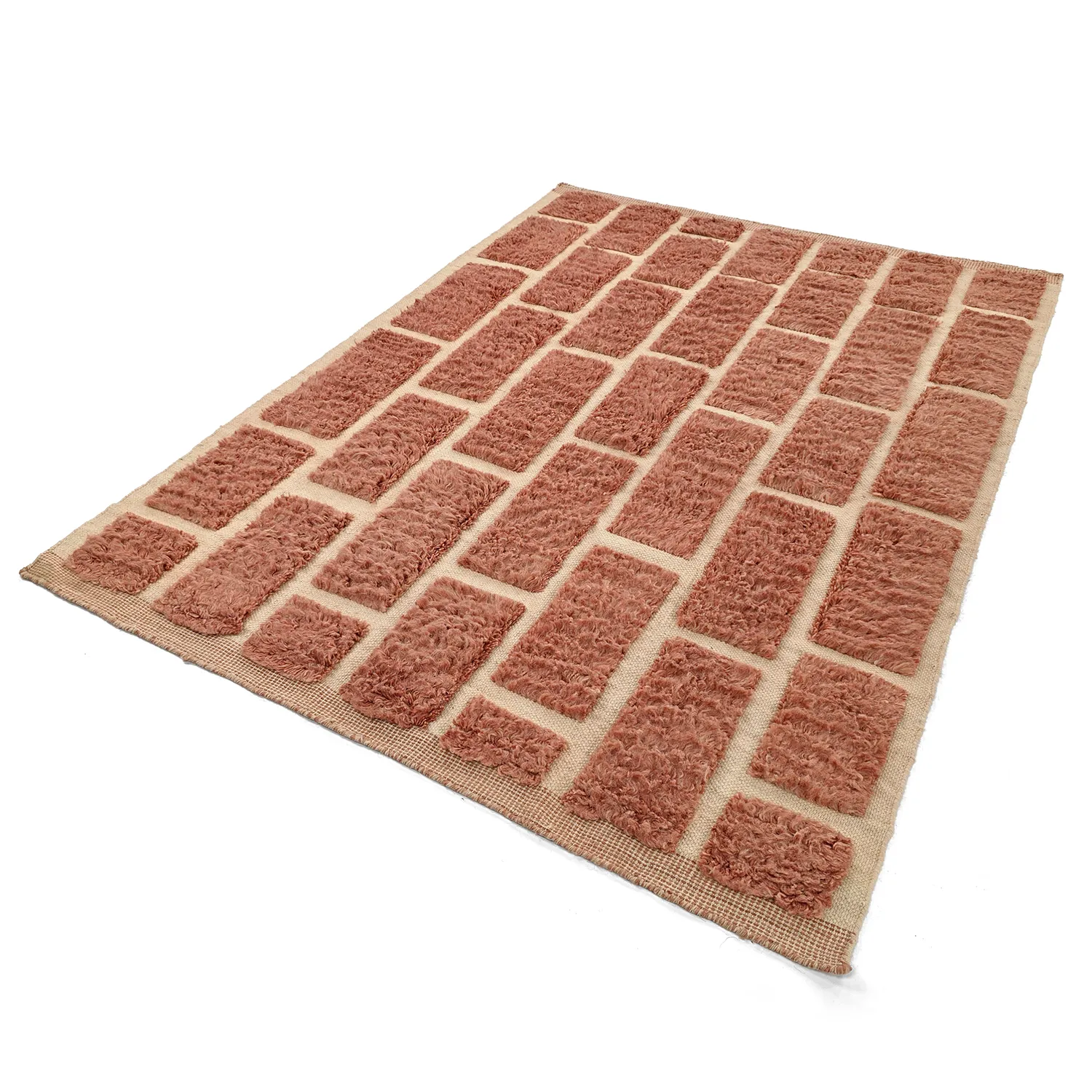 Alfombras de pelo largo - Leknes Hand Woven Wool Shaggy (terracota)