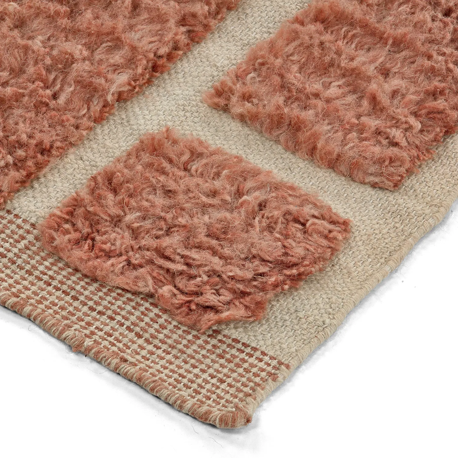 Alfombras de pelo largo - Leknes Hand Woven Wool Shaggy (terracota)