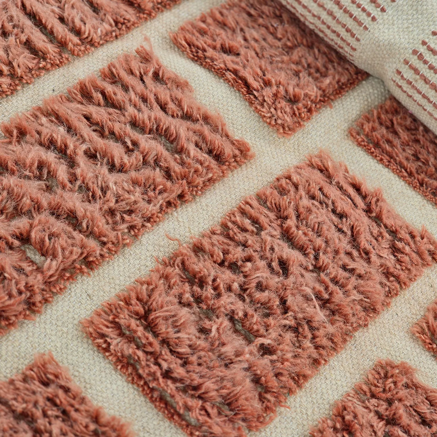 Alfombras de pelo largo - Leknes Hand Woven Wool Shaggy (terracota)