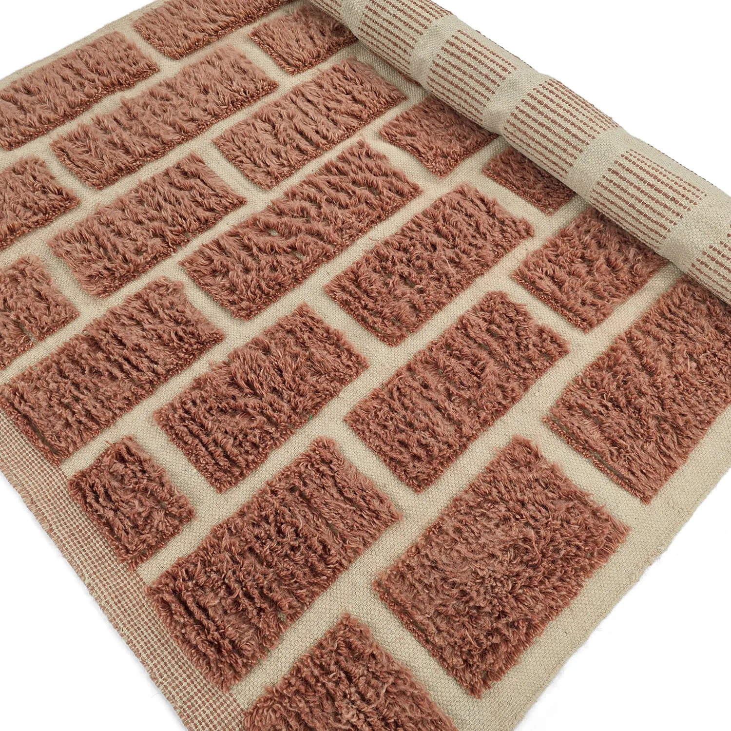 Alfombras de pelo largo - Leknes Hand Woven Wool Shaggy (terracota)