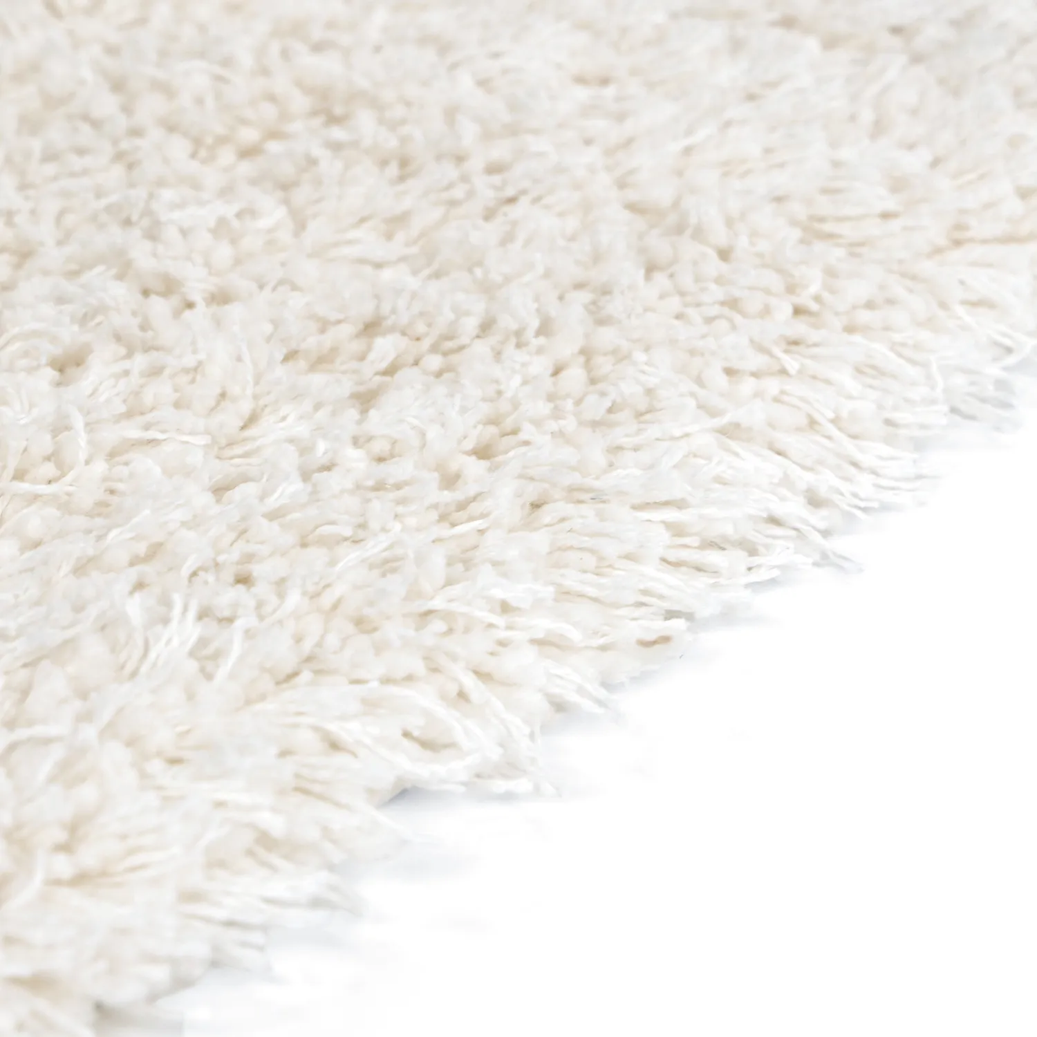 Alfombras de pelo largo - Lindos Natural Cotton Shaggy (blanco)