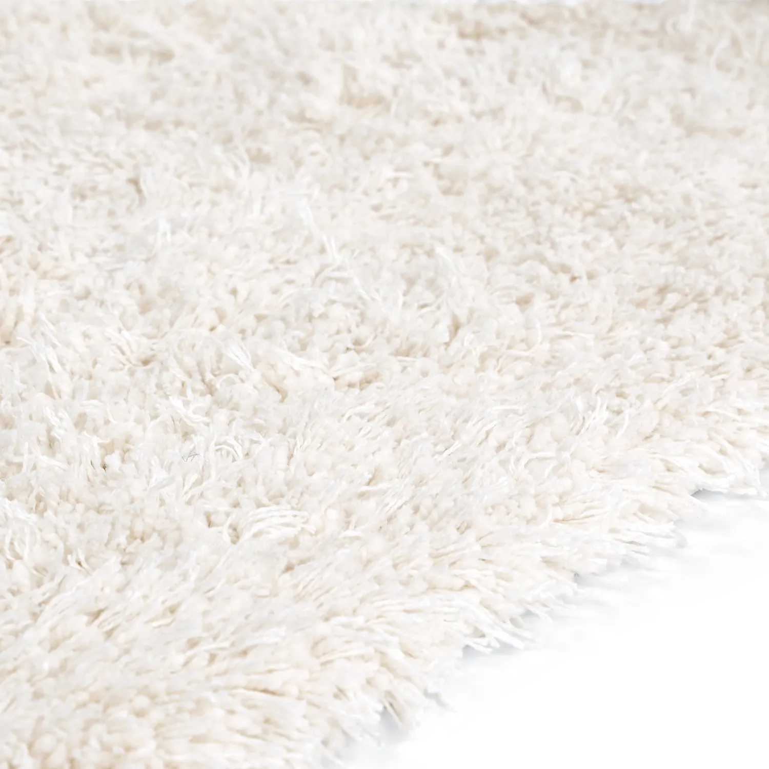Alfombras de pelo largo - Lindos Natural Cotton Shaggy (blanco)