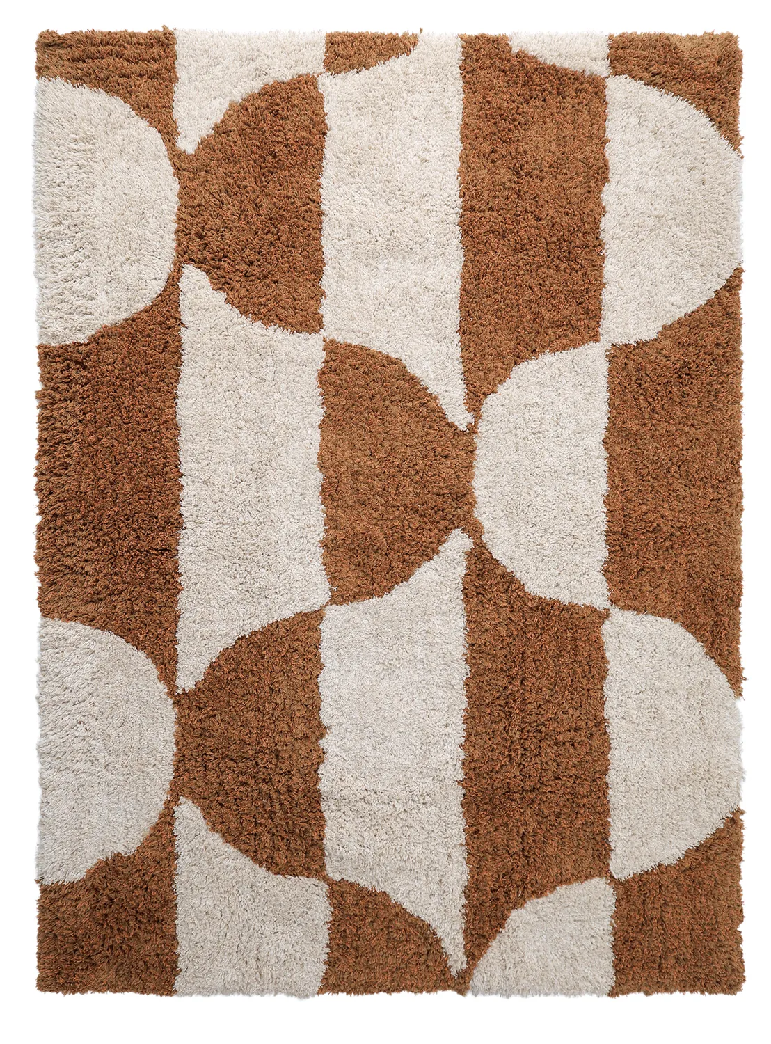 Alfombras de pelo largo - Kalymnos Natural Cotton Shaggy (blanco roto/ocre)