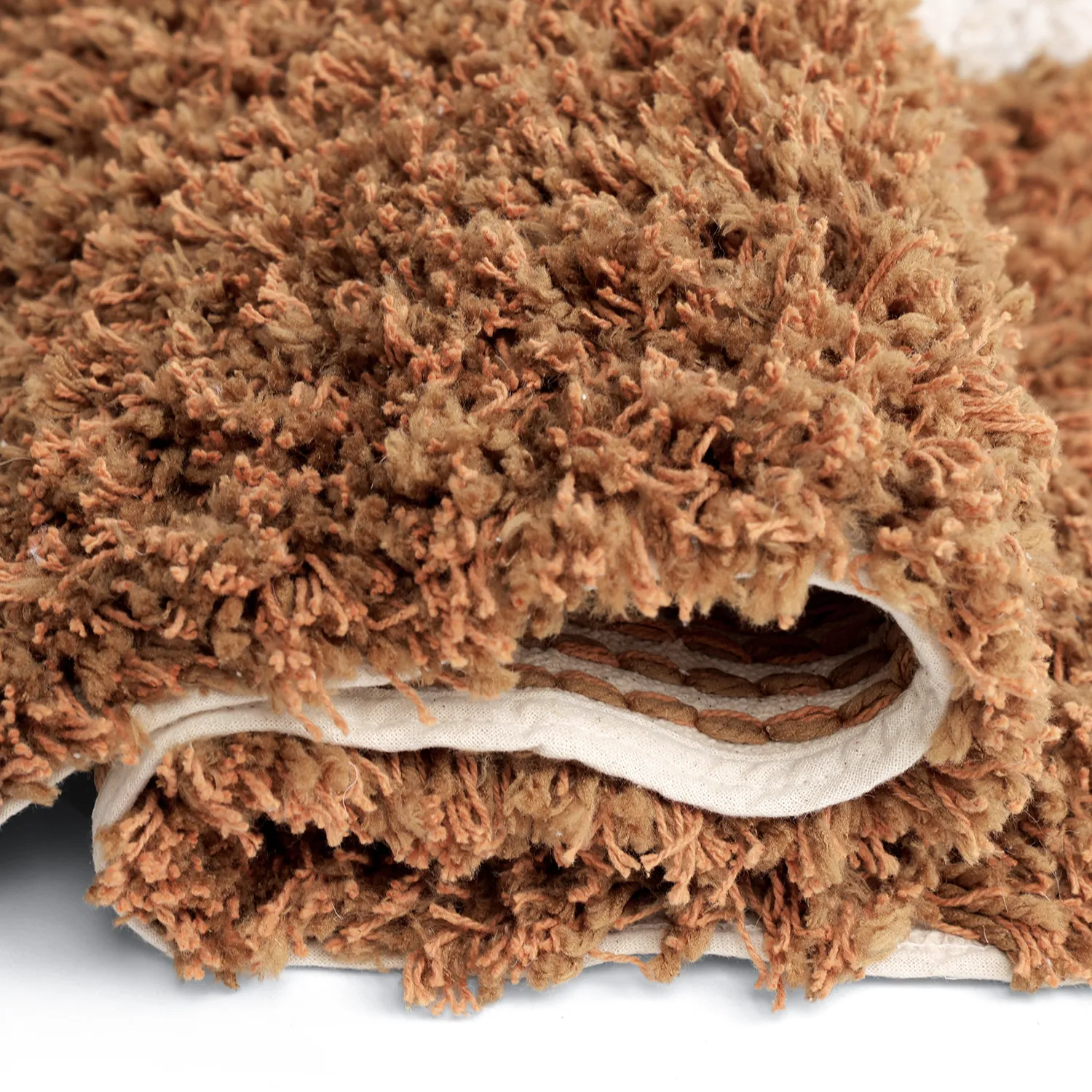 Alfombras de pelo largo - Kalymnos Natural Cotton Shaggy (blanco roto/ocre)