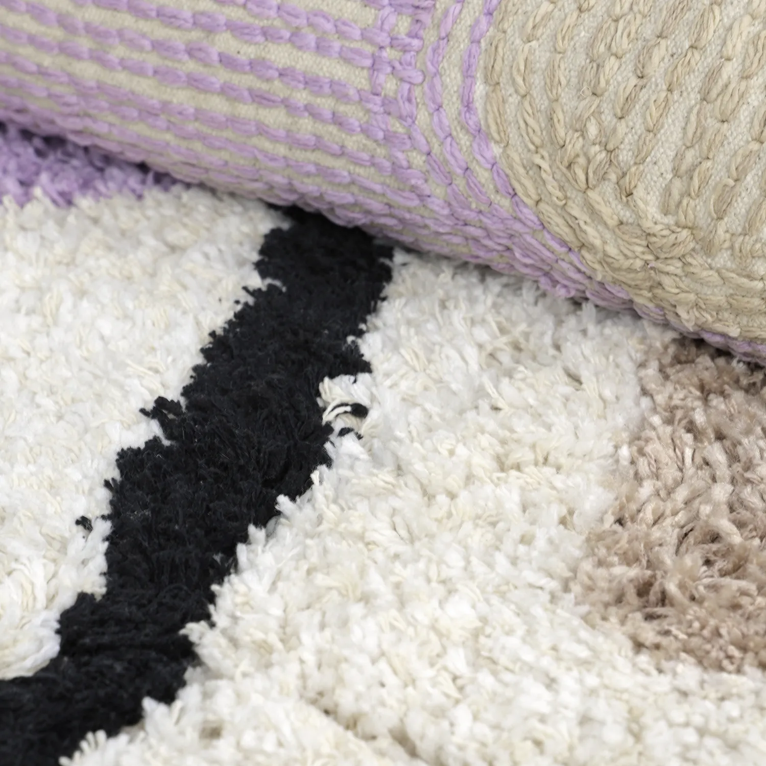 Alfombras de pelo largo - Naousa Natural Cotton Shaggy (multicolor)
