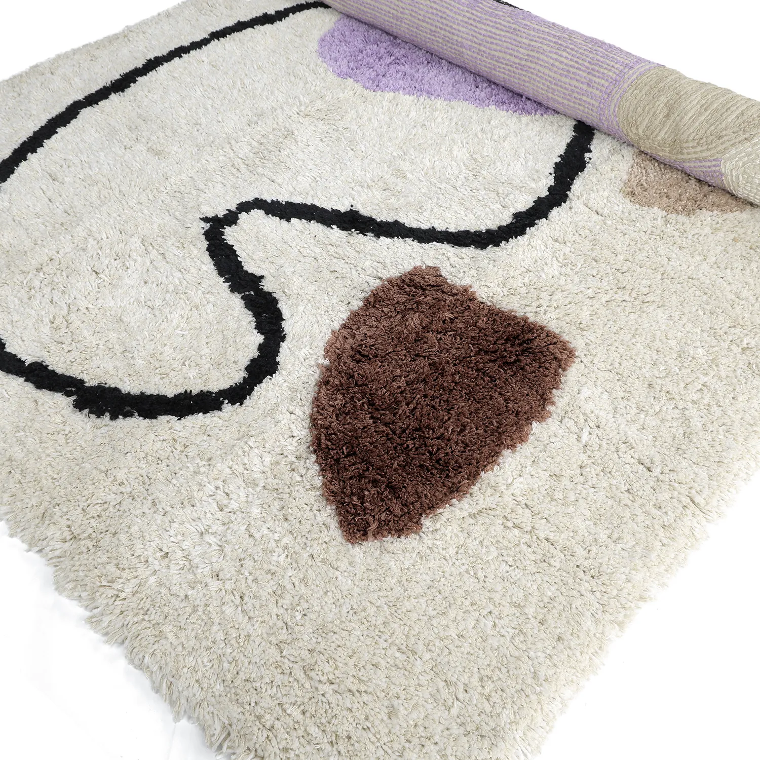 Alfombras de pelo largo - Naousa Natural Cotton Shaggy (multicolor)