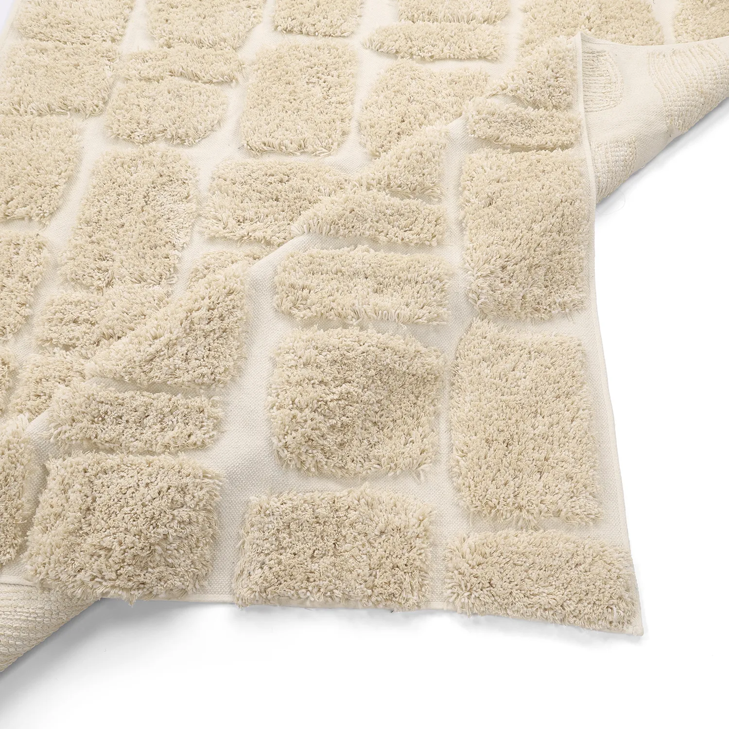 Alfombras de pelo largo - Otranto Natural Cotton Shaggy (blanquecino)