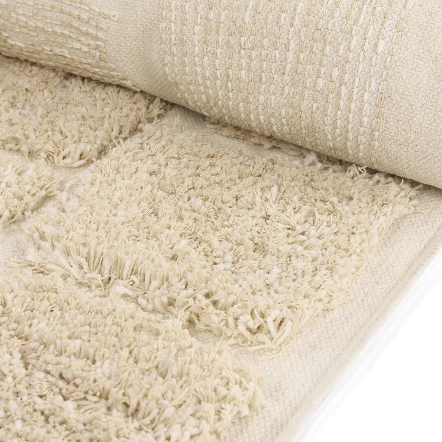Alfombras de pelo largo - Otranto Natural Cotton Shaggy (blanquecino)
