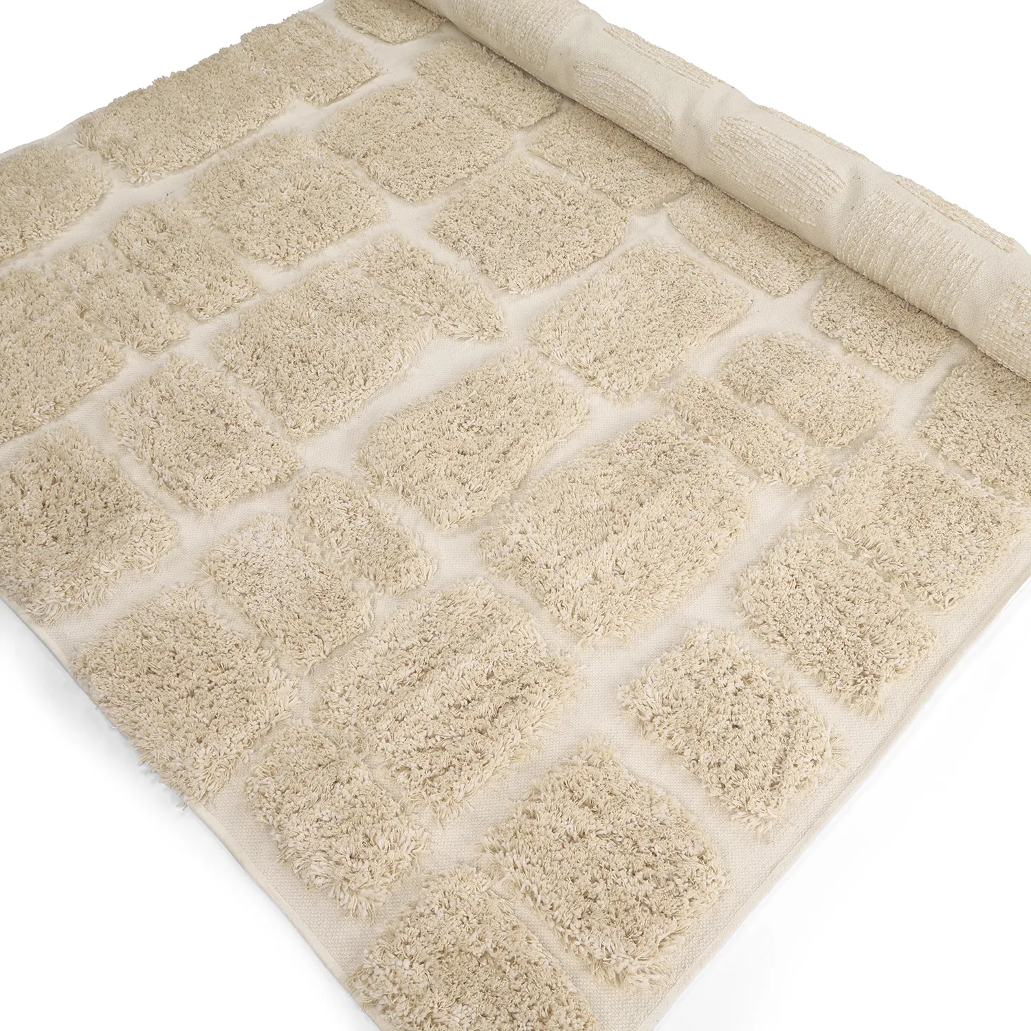 Alfombras de pelo largo - Otranto Natural Cotton Shaggy (blanquecino)