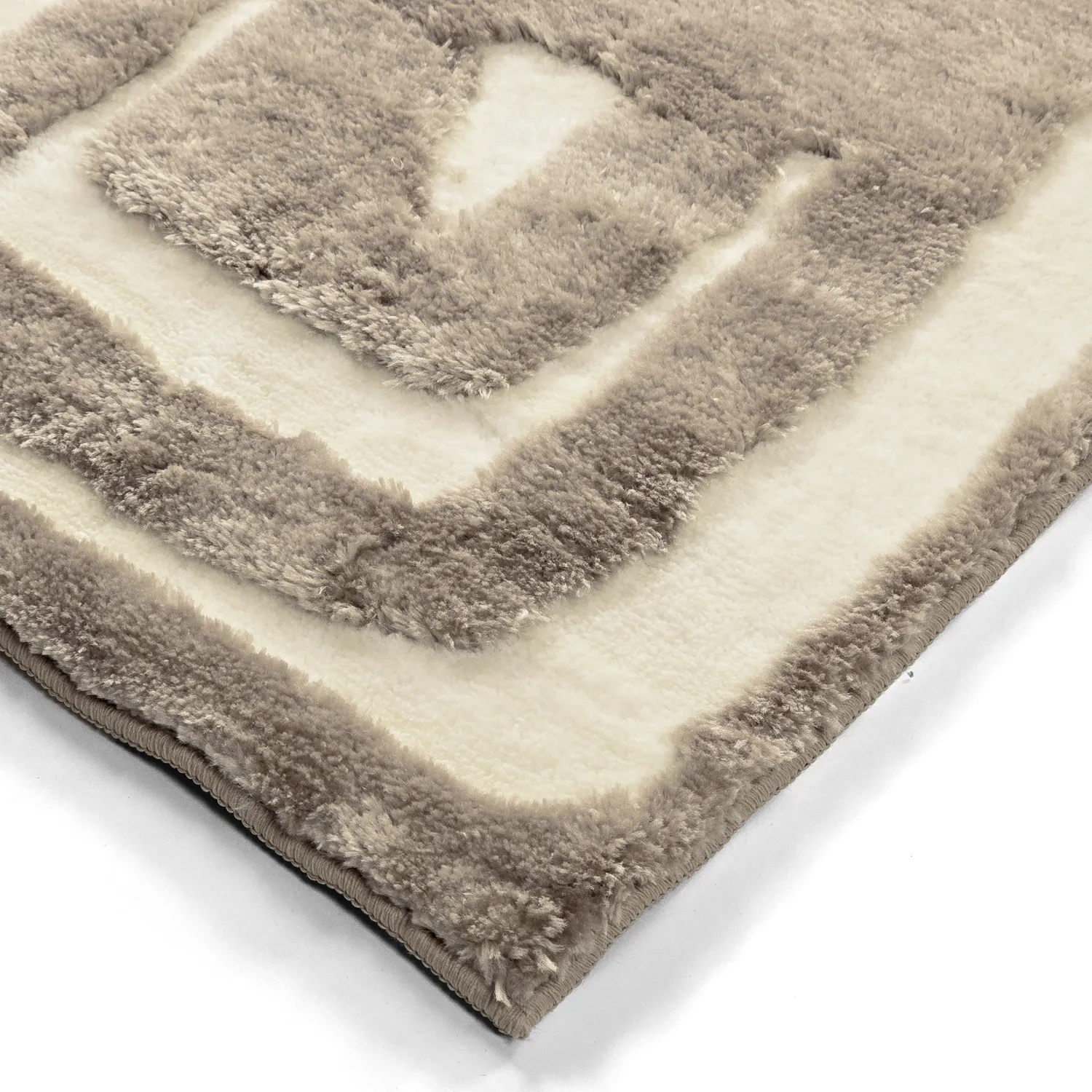 Alfombras de pelo largo - Palmyra (beige/blanco)