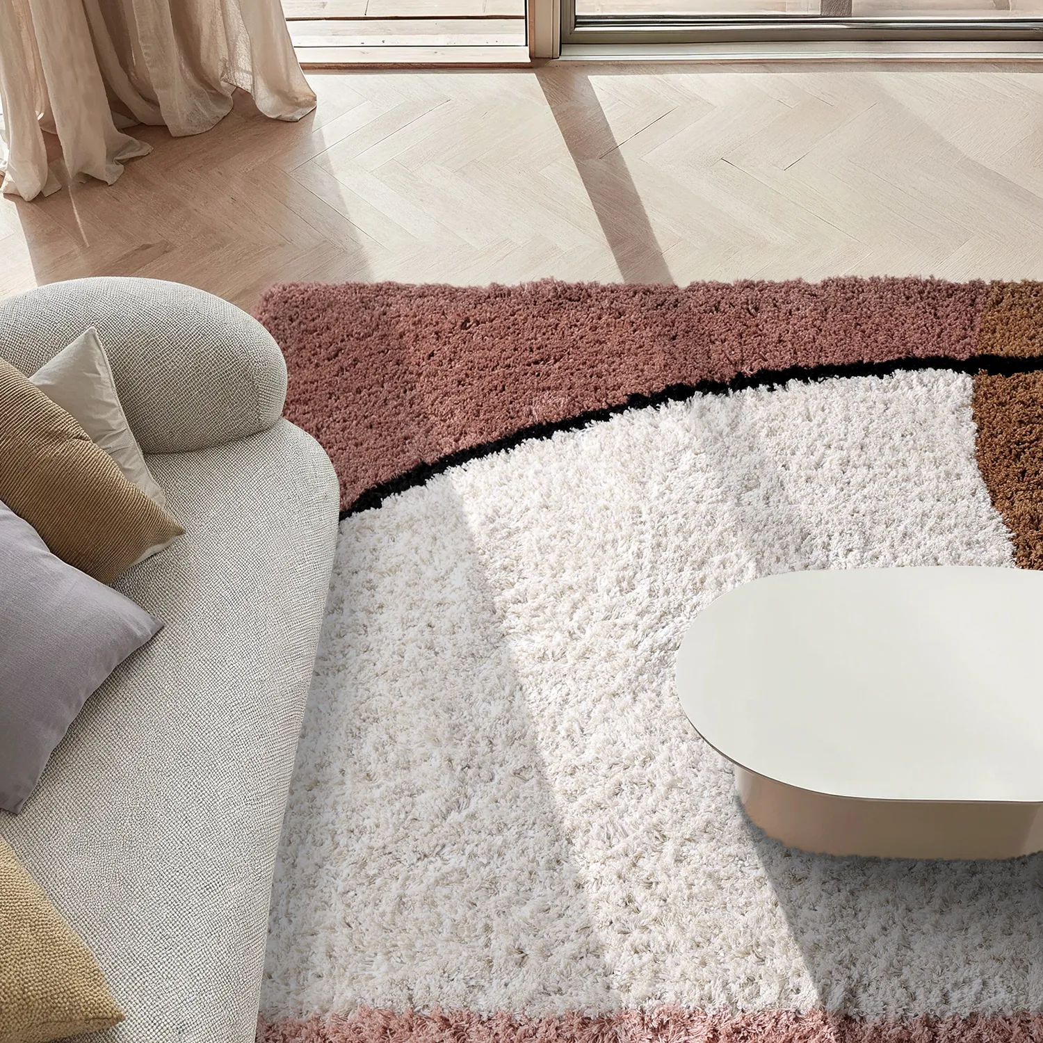 Alfombras de pelo largo - Perast Natural Cotton Shaggy (multicolor)