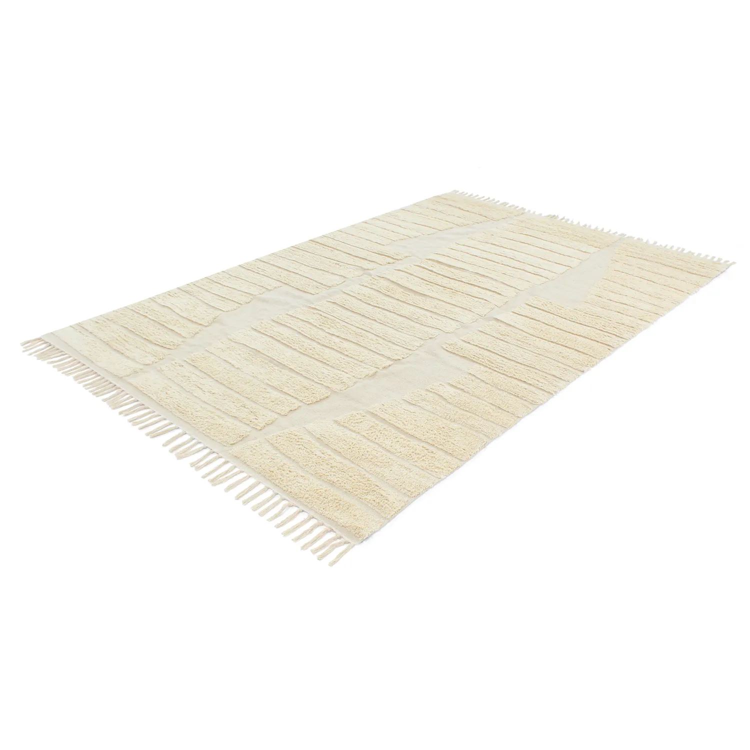 Alfombras de pelo largo - Rani Natural Cotton Shaggy (beige)