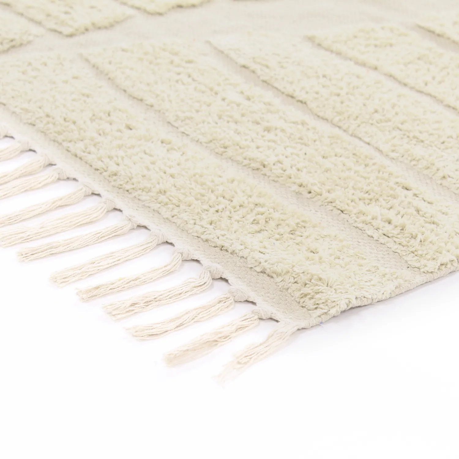 Alfombras de pelo largo - Rani Natural Cotton Shaggy (beige)