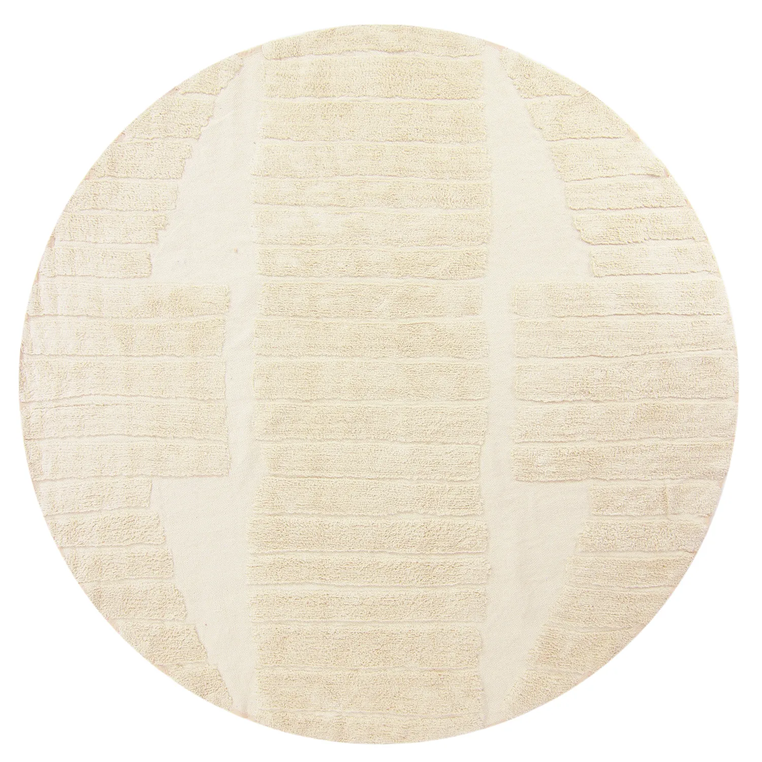 Alfombras redondeadas - Rani Natural Cotton Shaggy (beige)