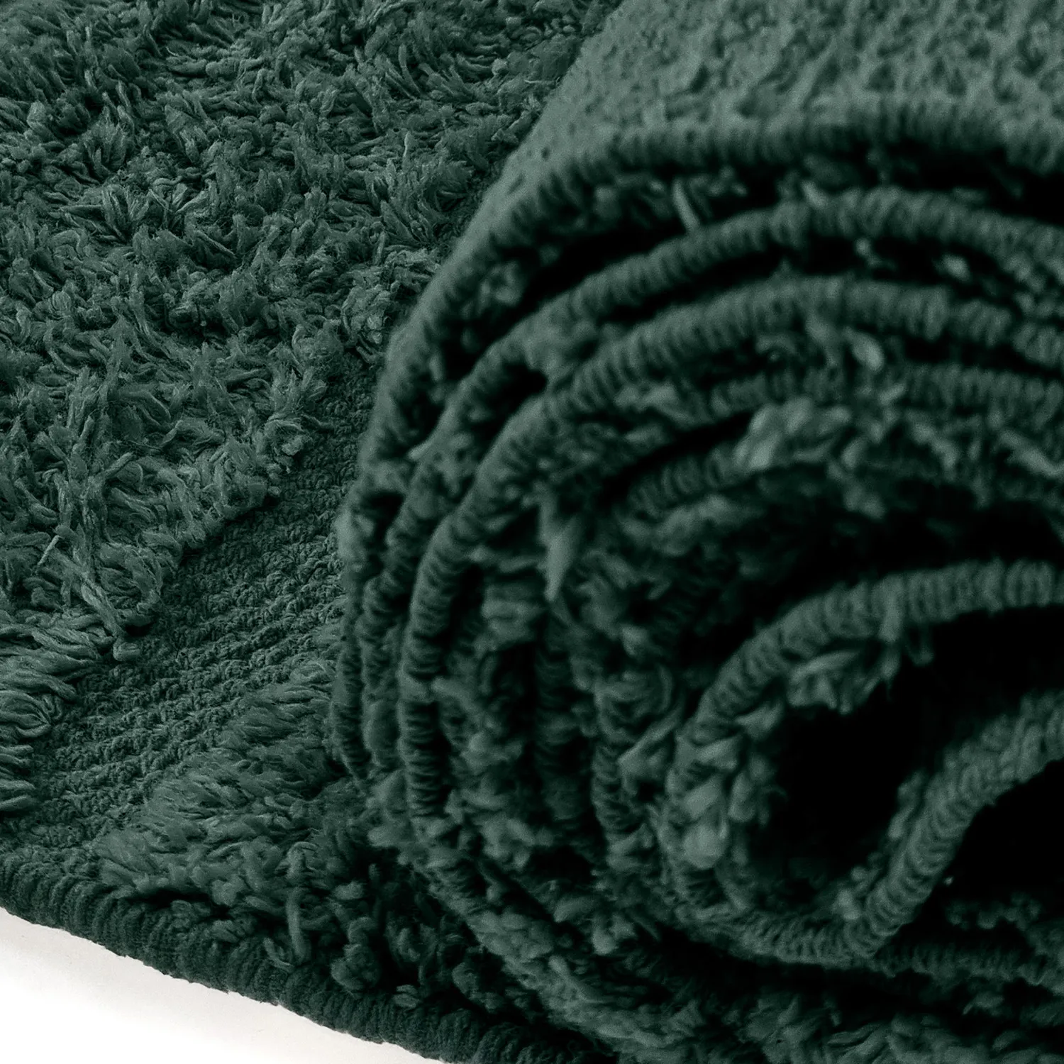 Alfombras de pelo largo - Rani Natural Cotton Shaggy (verde)