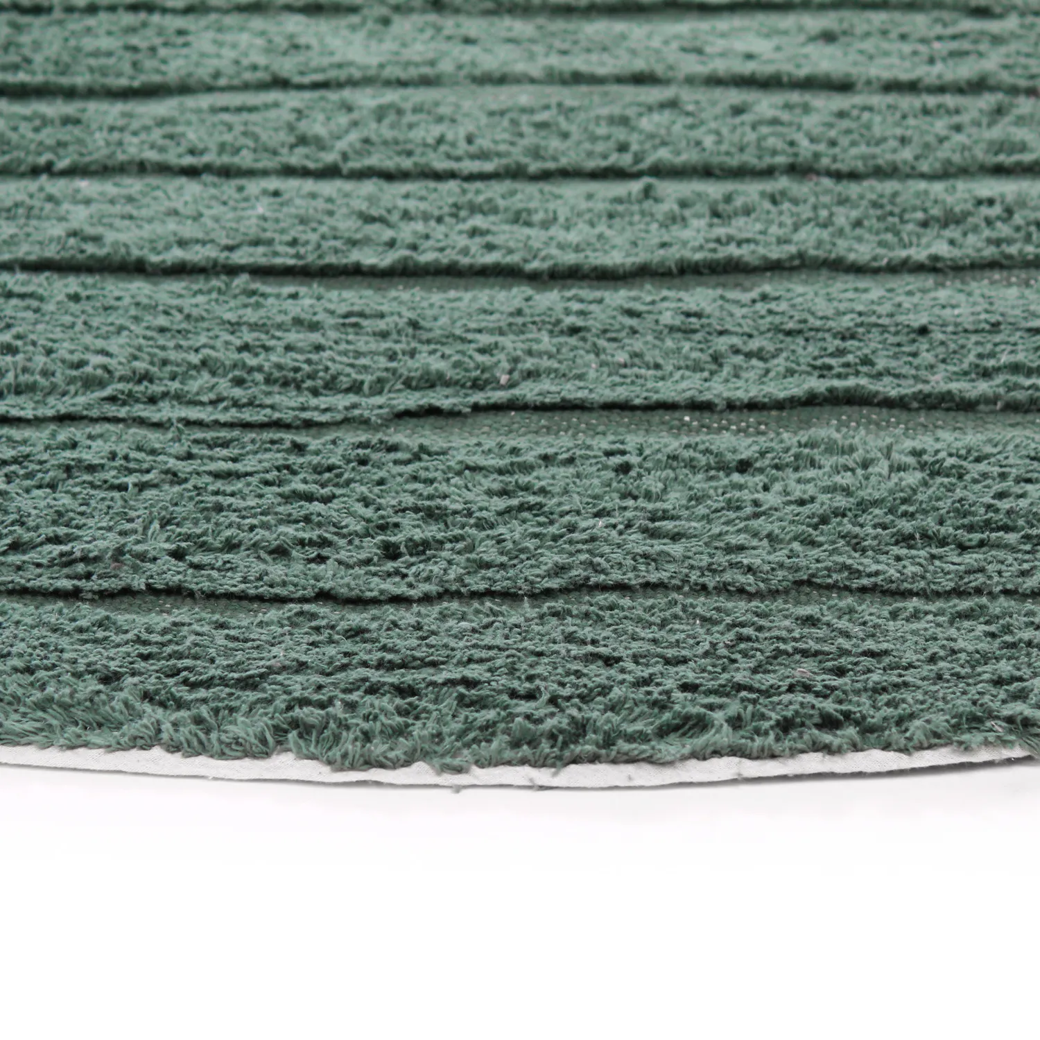 Alfombras redondeadas - Rani Natural Cotton Shaggy (verde)