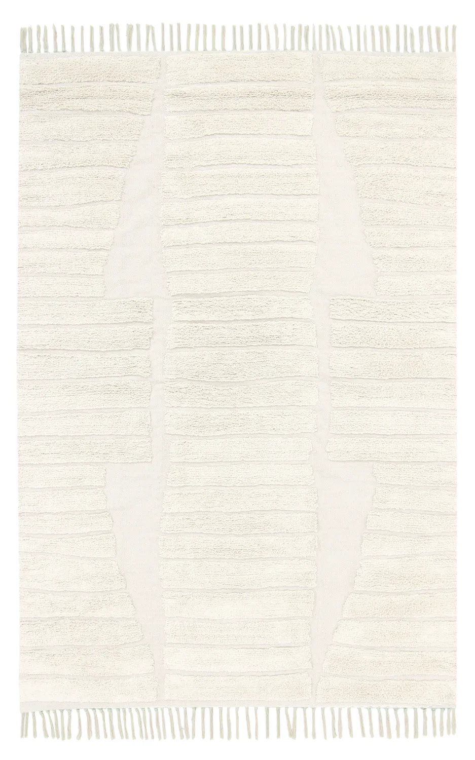 Alfombras de pelo largo - Rani Natural Cotton Shaggy (blanquecino)