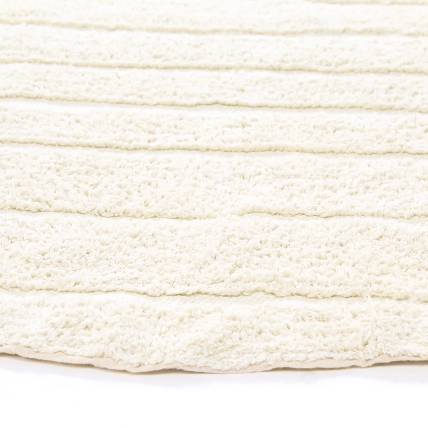 Alfombras redondeadas - Rani Natural Cotton Shaggy (blanquecino)