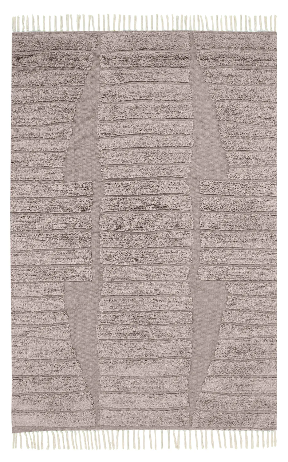 Alfombras de pelo largo - Rani Natural Cotton Shaggy (gris pardo)