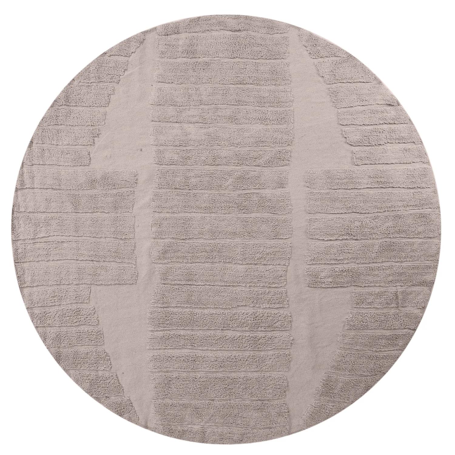 Alfombras redondeadas - Rani Natural Cotton Shaggy (gris pardo)