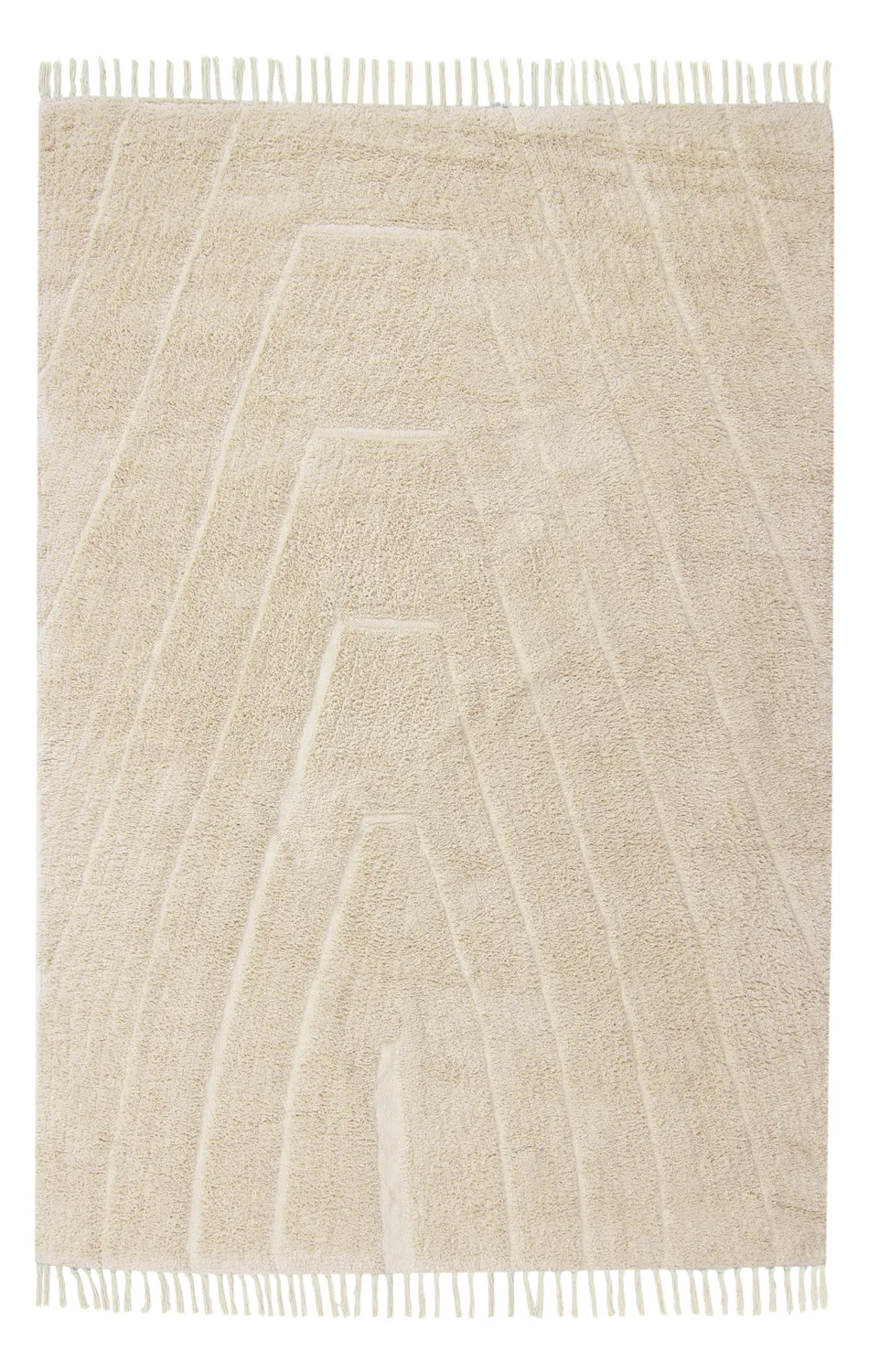 Alfombras de pelo largo - Sivia Natural Cotton Shaggy (beige)
