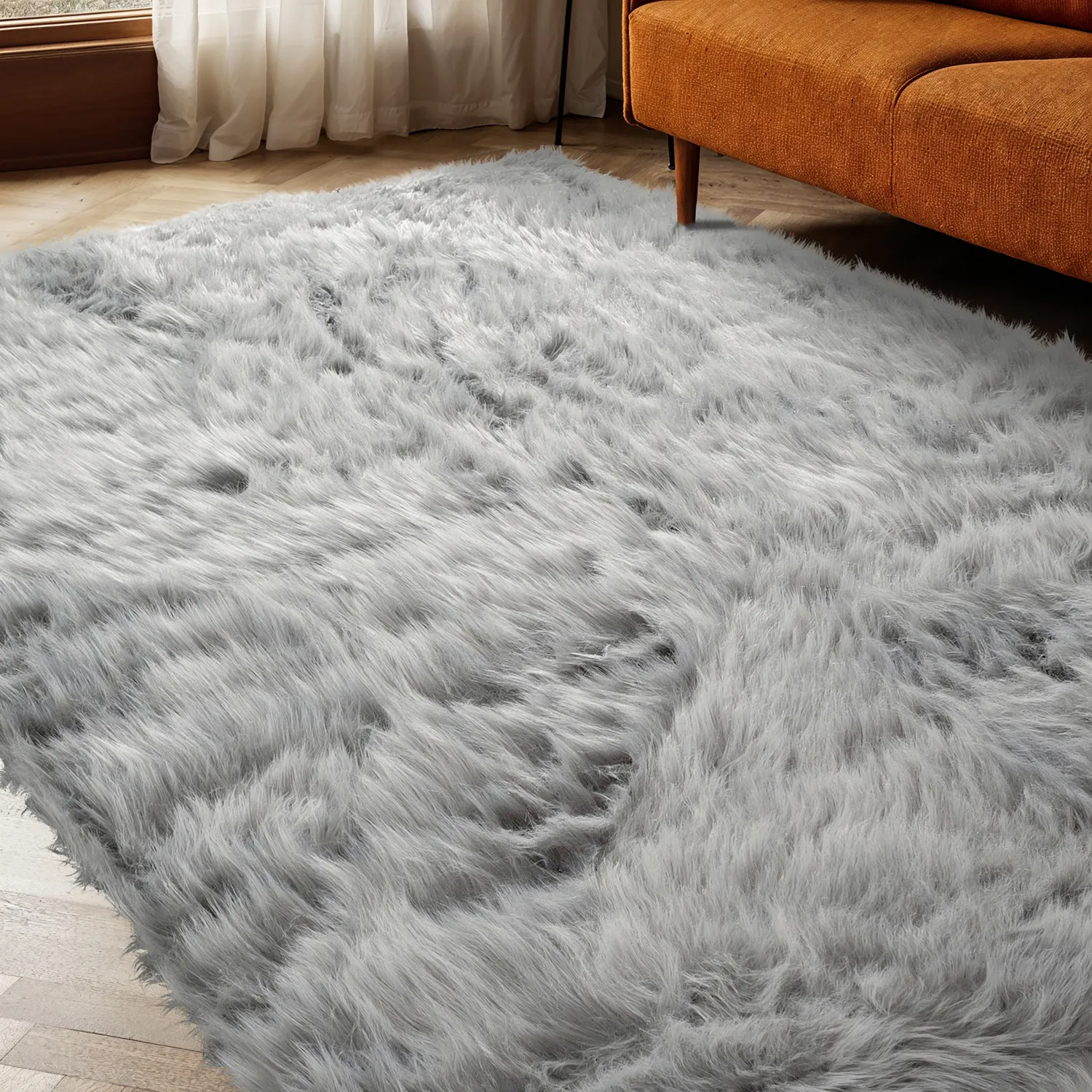 Alfombras de pelo largo - Sohar (gris claro)
