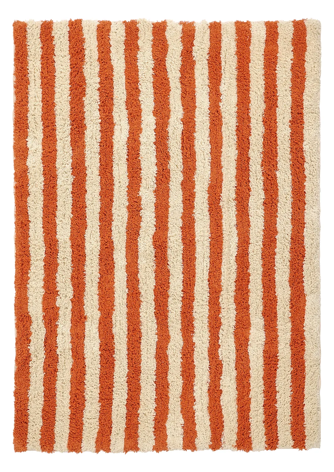 Alfombras de pelo largo - Thira Stripe Cotton Shaggy (amarillo claro/naranja claro)