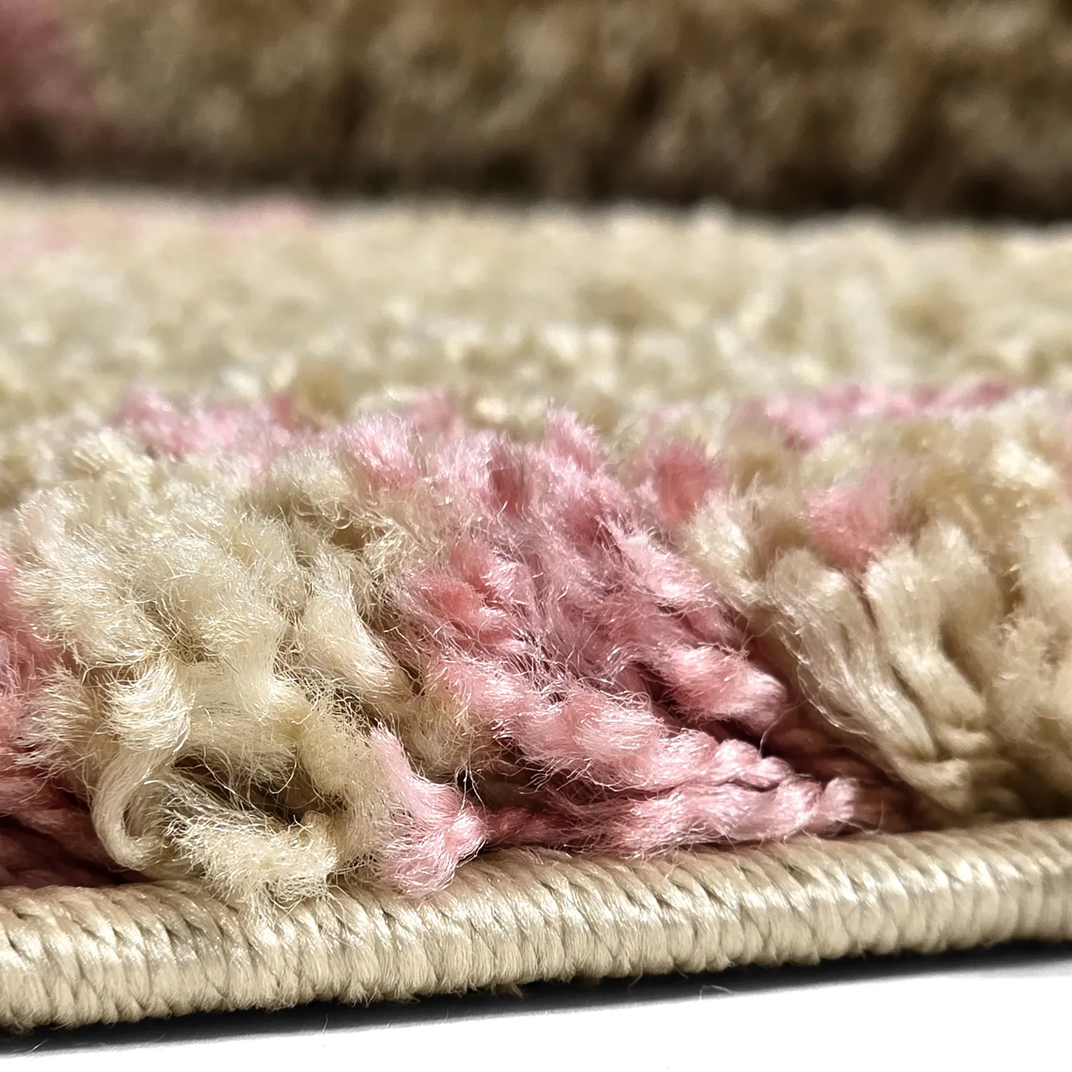 Alfombras de pelo largo - Tiznit (beige/rosa)