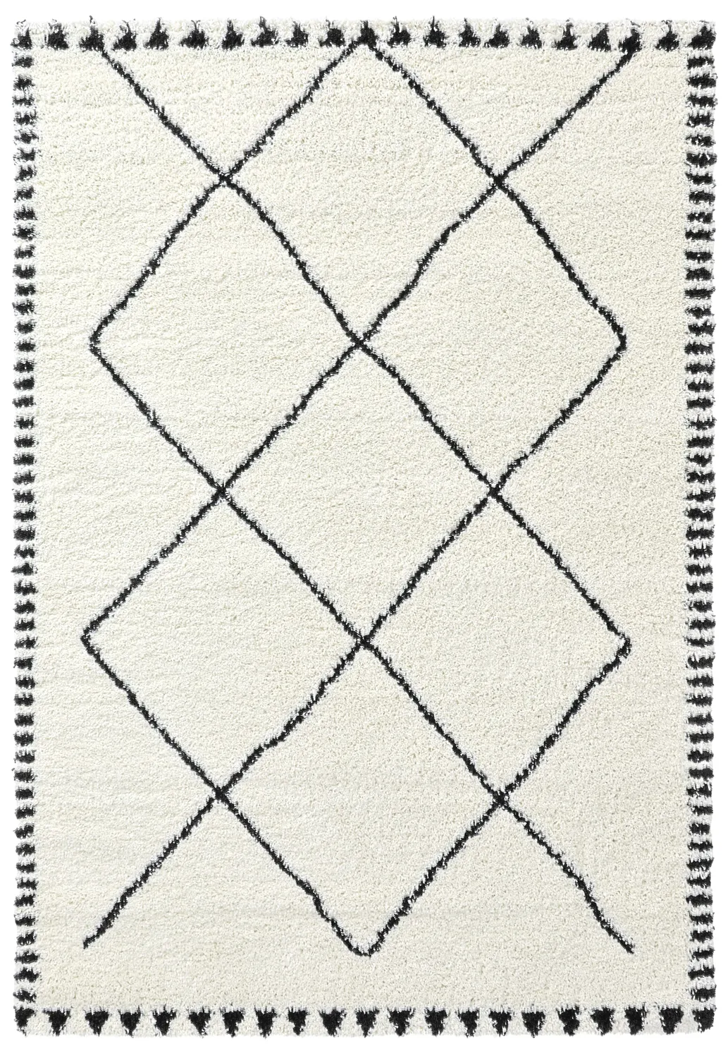 Alfombras de pelo largo - Tiznit (blanco/negro)