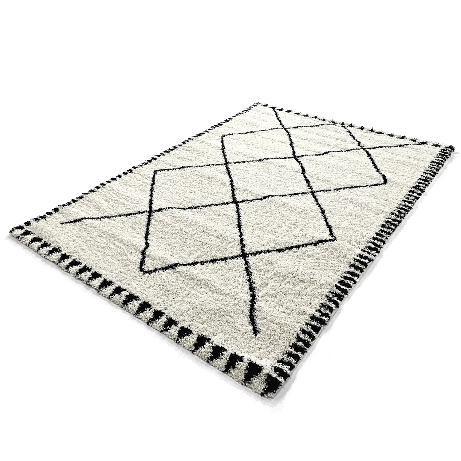 Alfombras de pelo largo - Tiznit (blanco/negro)
