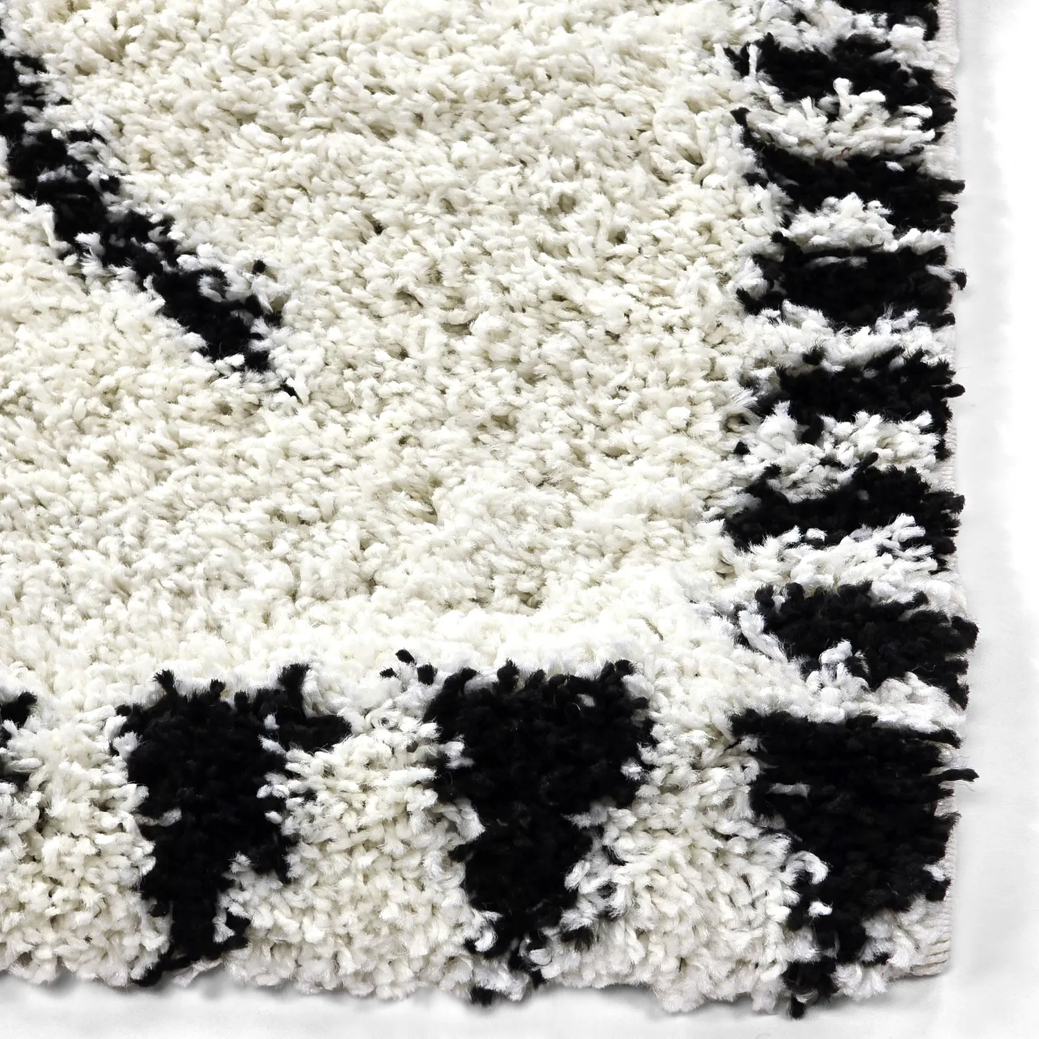 Alfombras de pelo largo - Tiznit (blanco/negro)