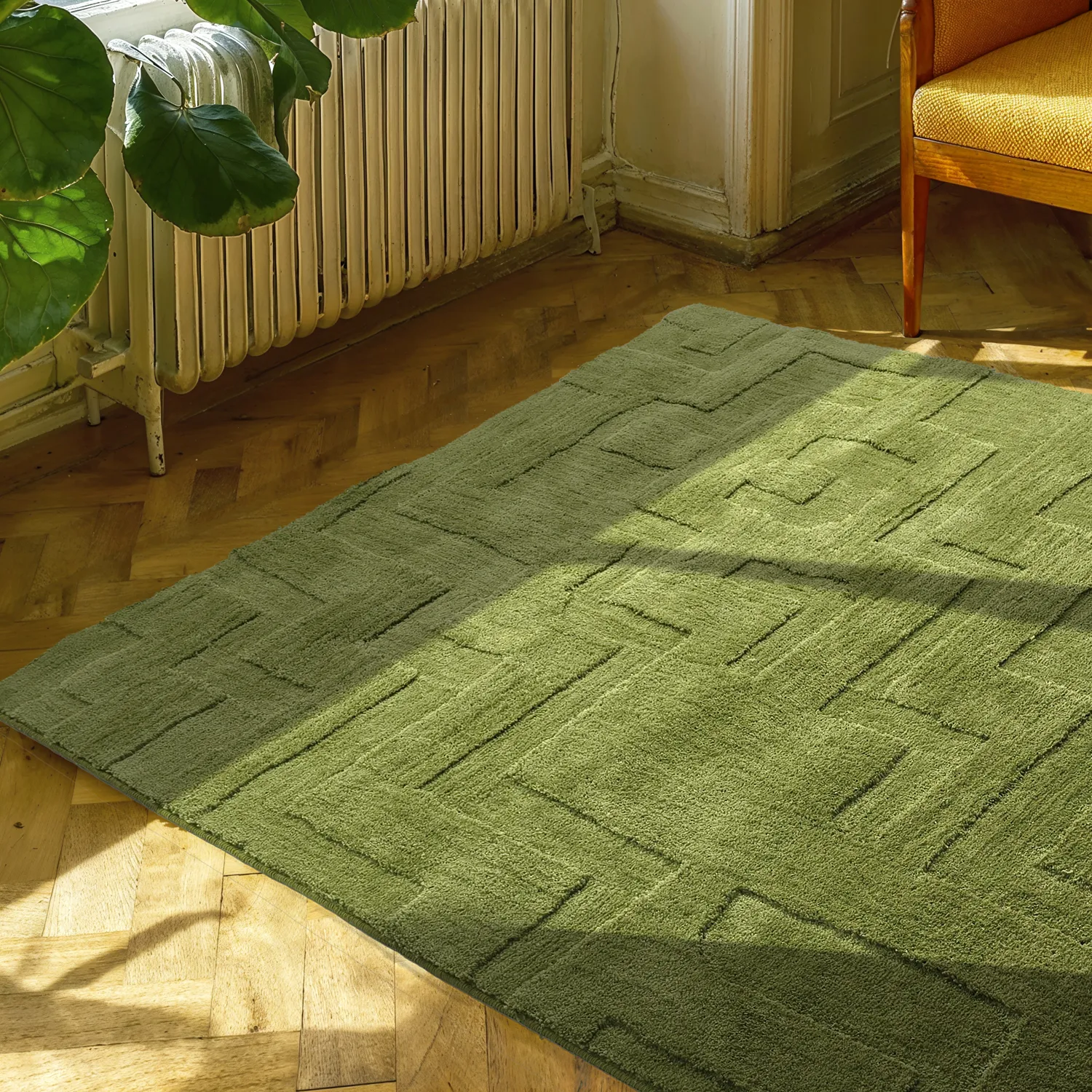 Alfombras de pelo largo - Tripoli (verde musgo)