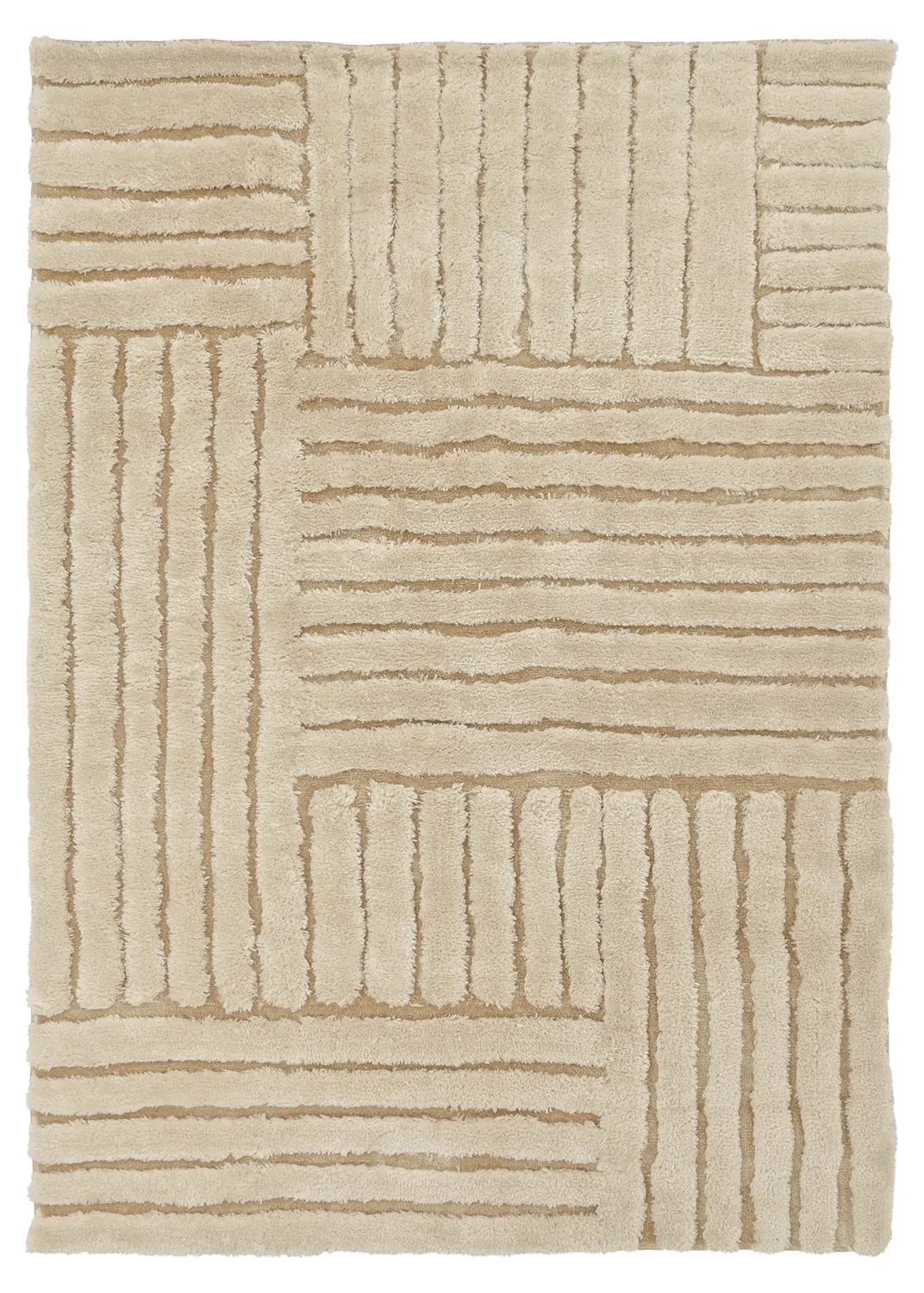 Alfombras de pelo largo - Tyros (beige/crema)