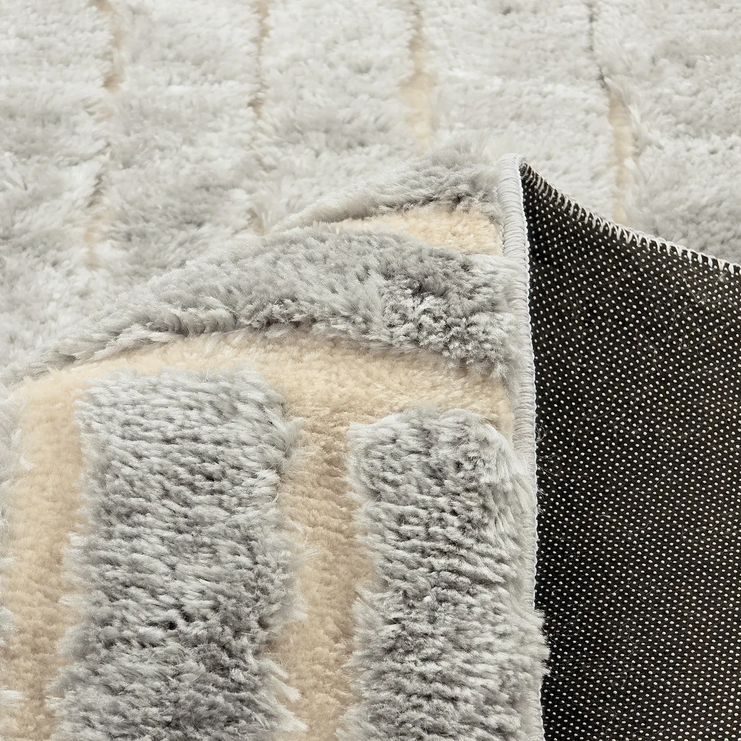 Alfombras de pelo largo - Tyros (crema/gris)