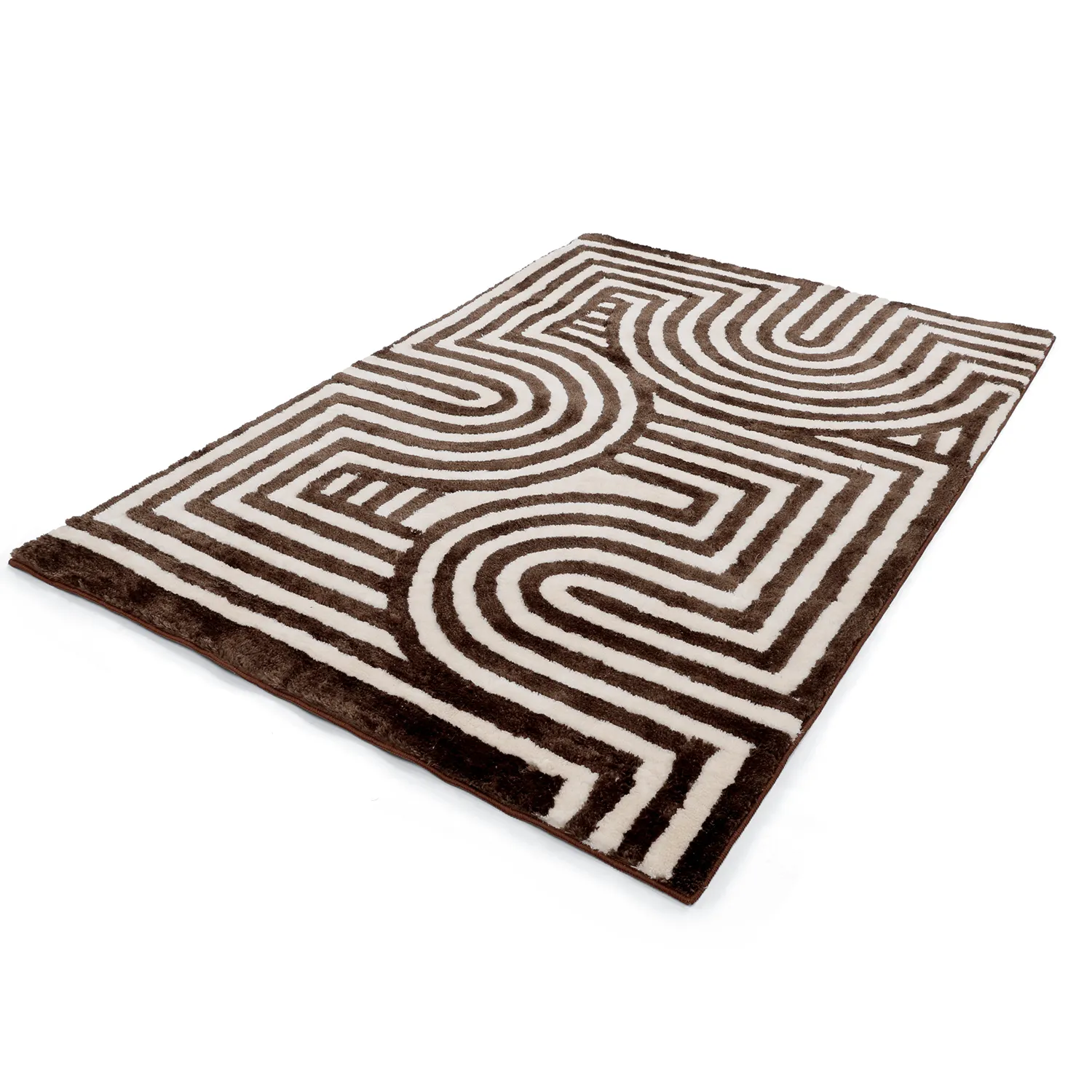 Alfombras de pelo largo - Volos (crema/marrón)