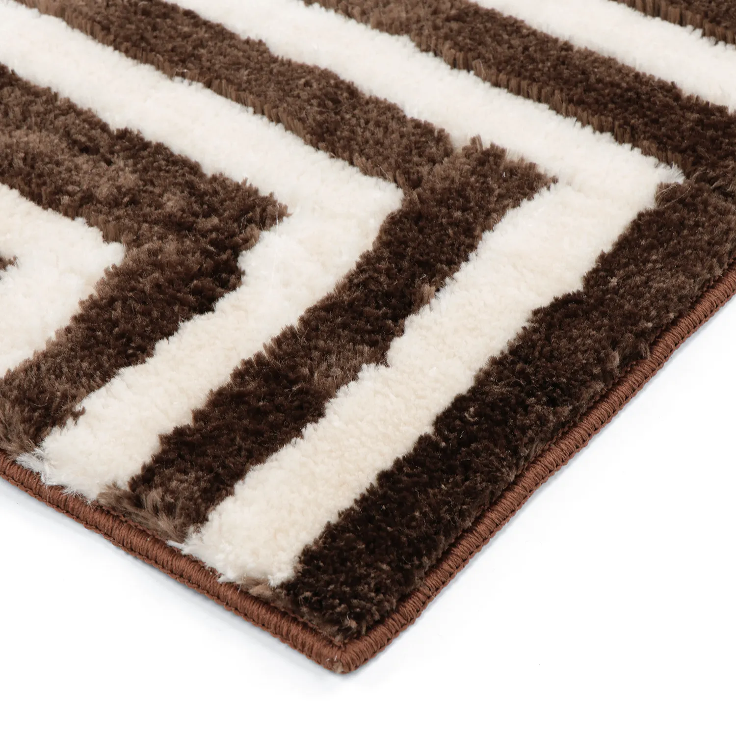 Alfombras de pelo largo - Volos (crema/marrón)