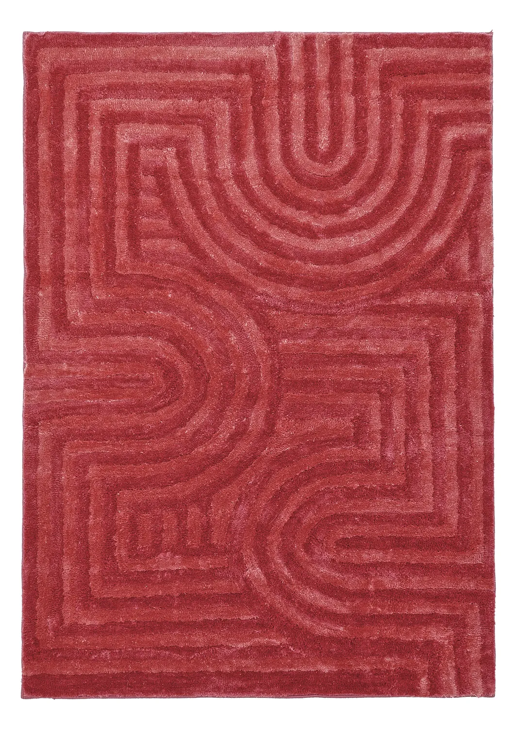 Alfombras de pelo largo - Volos (rojo/rosa)