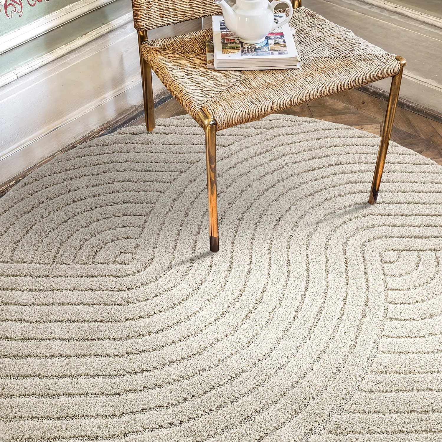 Alfombras redondeadas - Wendy (beige)
