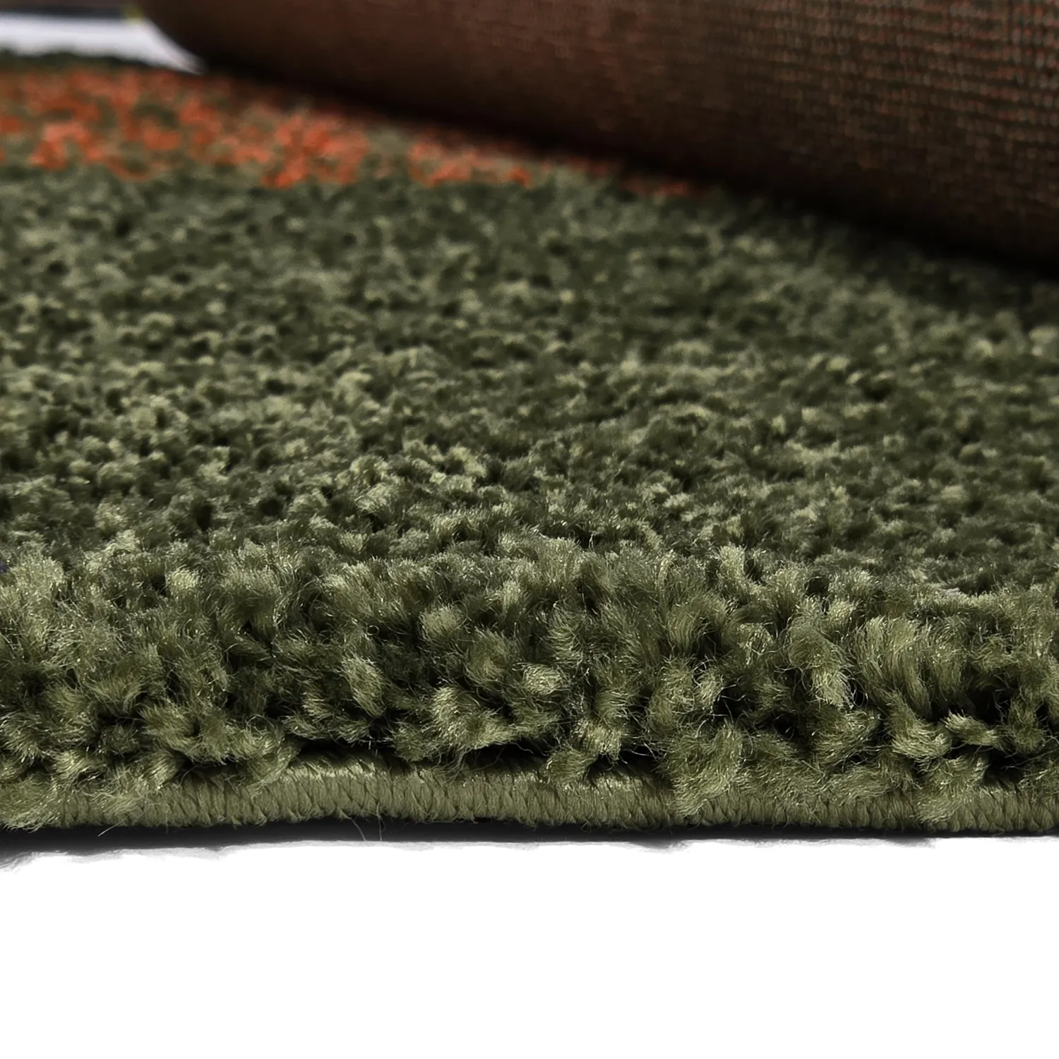 Alfombras de pelo largo - Zagora (verde/naranja)
