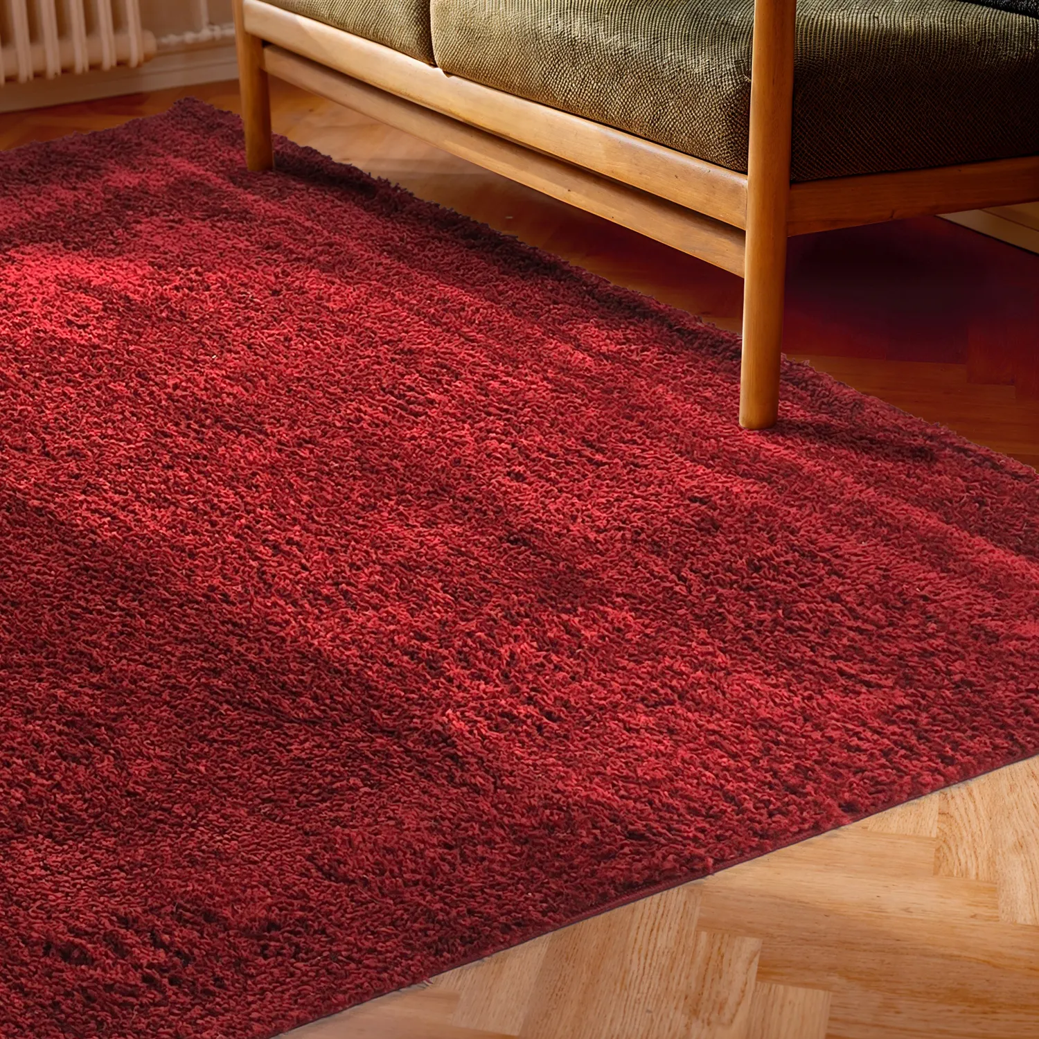 Alfombras de pelo largo - Zoe (rojo)