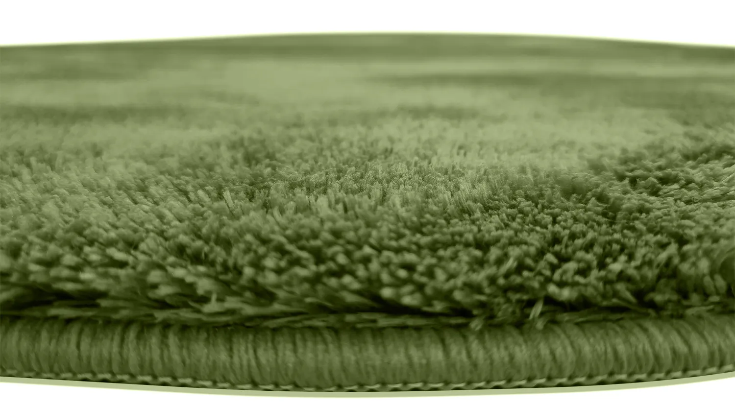 Alfombras redondeadas - Aranga Super Soft Fur (verde oliva)
