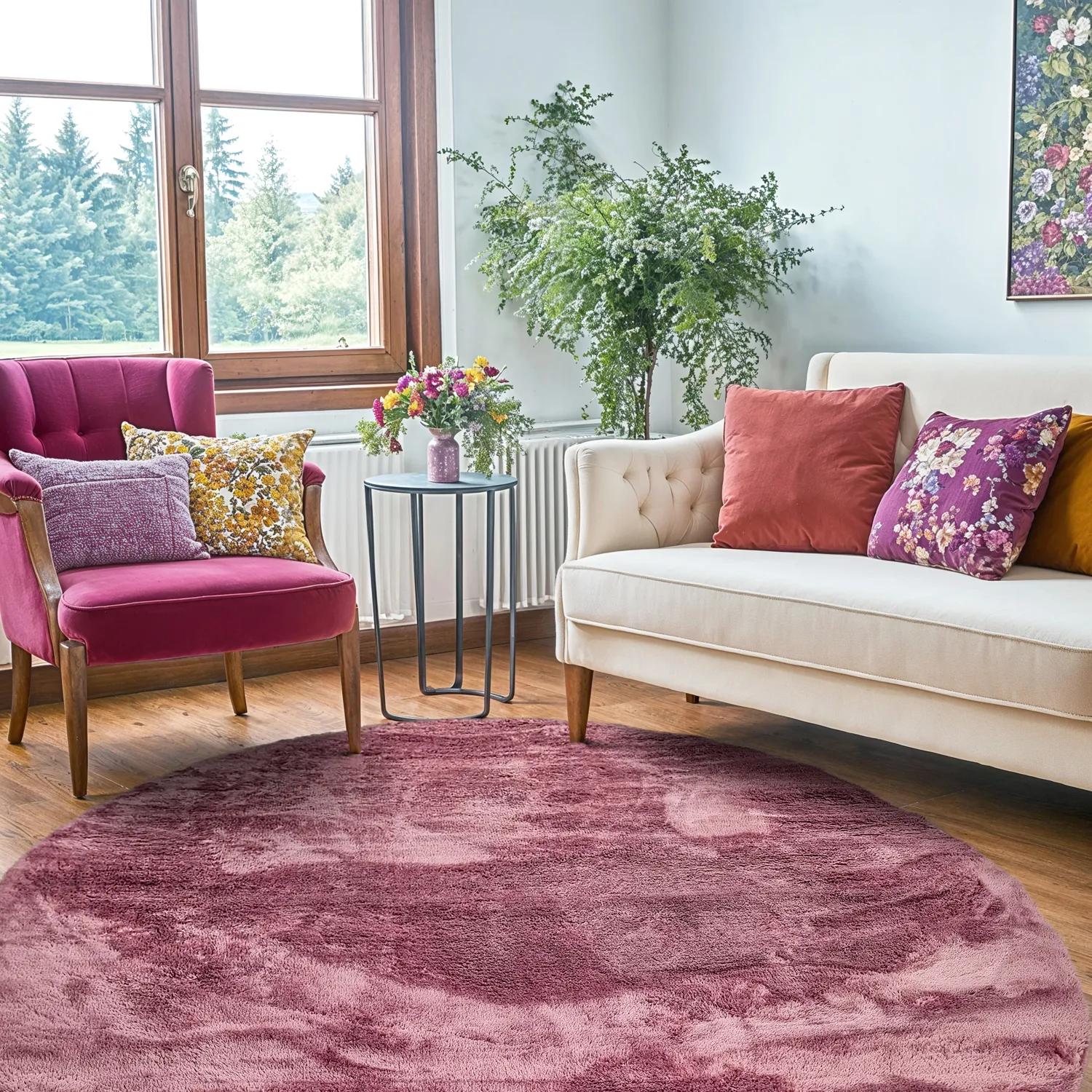 Alfombras redondeadas - Aranga Super Soft Fur (rose)