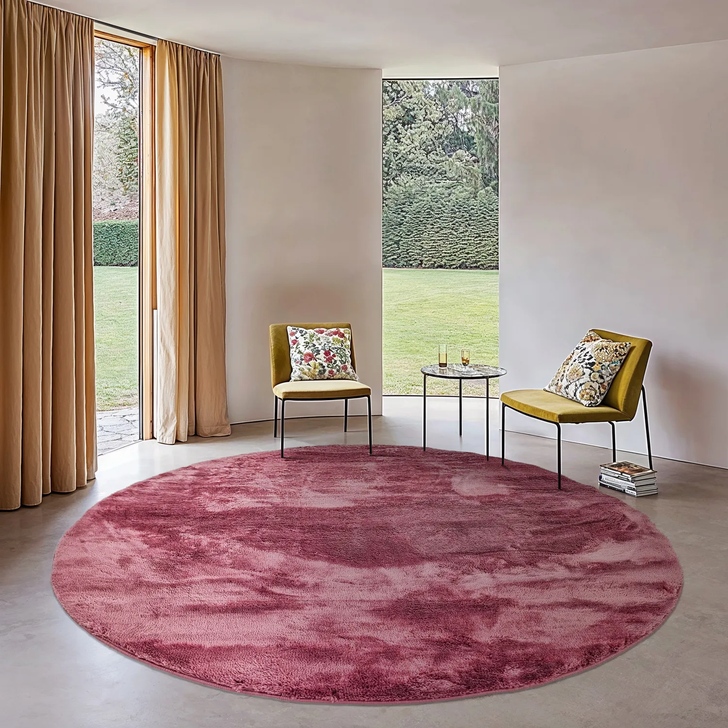 Alfombras redondeadas - Aranga Super Soft Fur (rose)