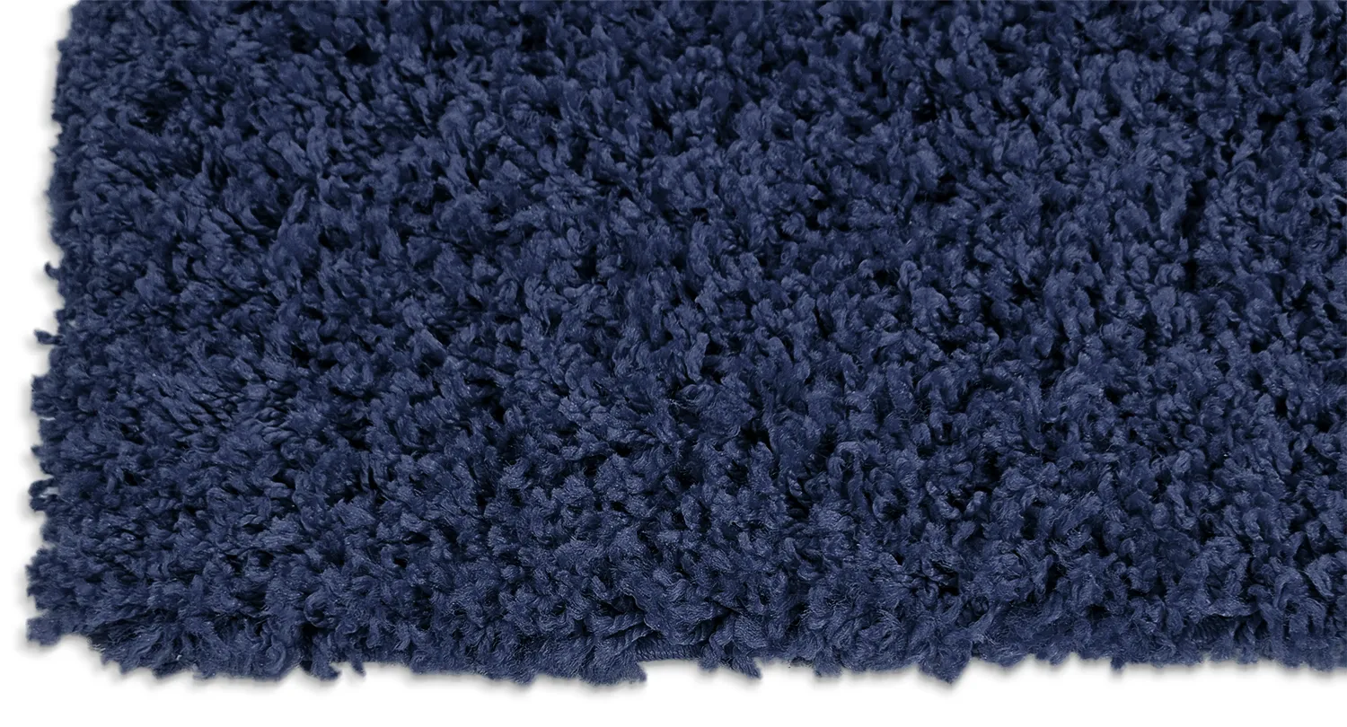 Alfombras de pelo largo - Zoe (azul oscuro)