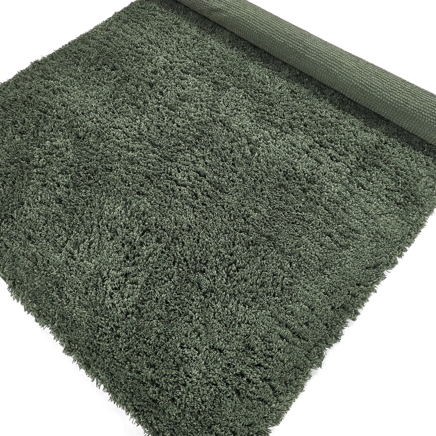Alfombras de pelo largo - Combarro Solid Cotton Shaggy (verde)